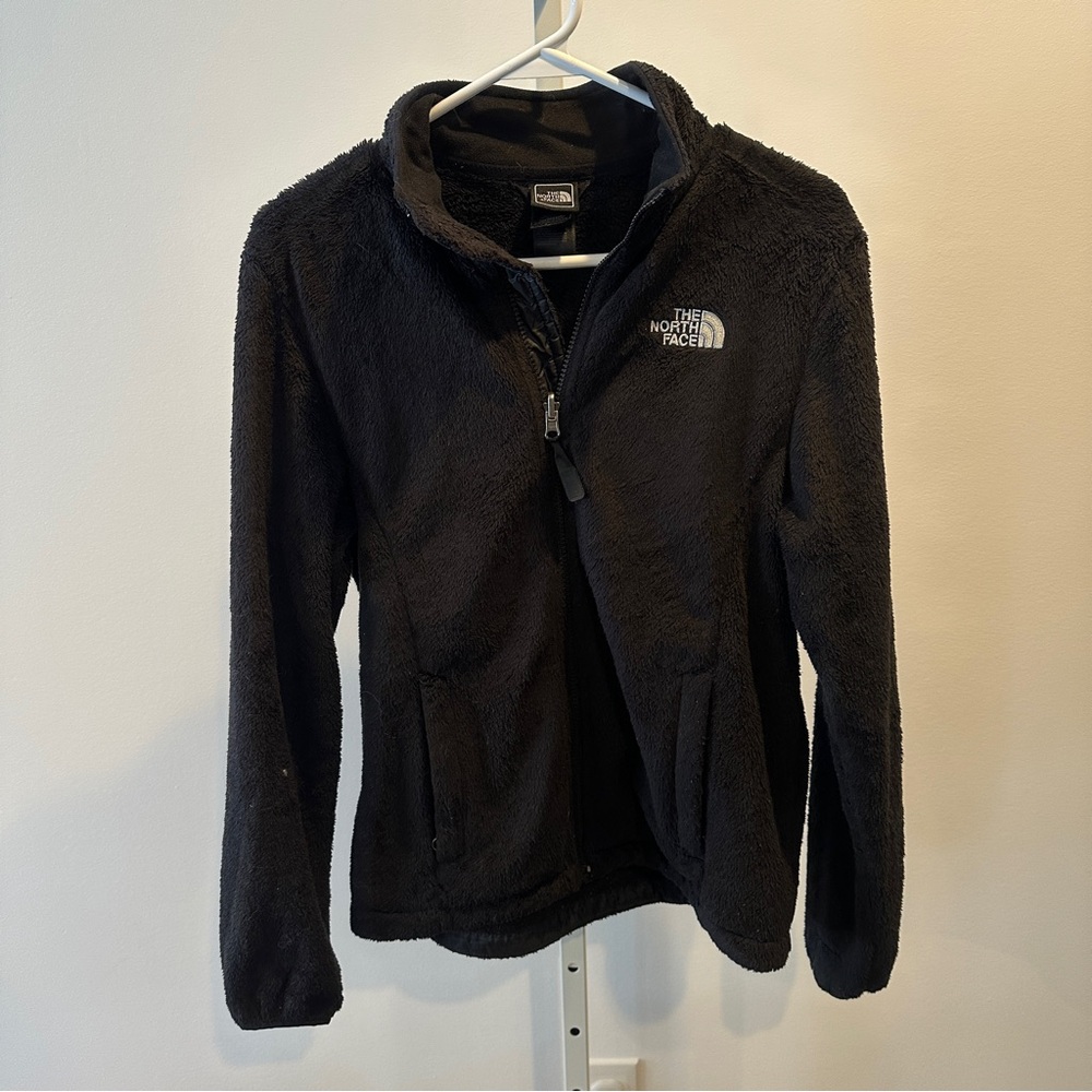 The North Face Black Fleece Zip Up Fuzzy Small